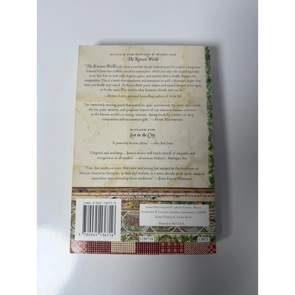 The Known World by Edward P. Jones Paperback Pulitzer Prize Historical Fiction
